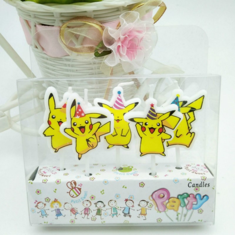 5pcs/lot Pokemon Birthday Cake - огляд і ціна Holiday Candle Set