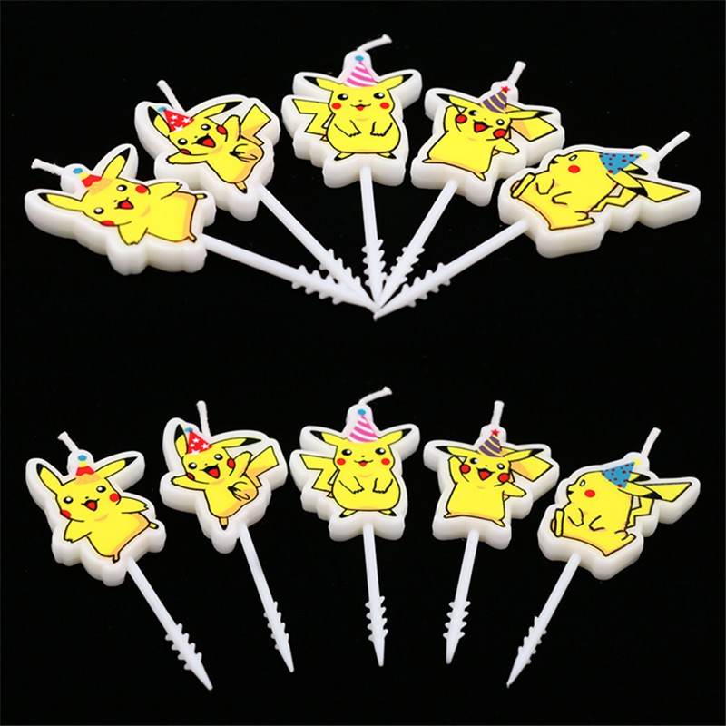 5pcs/lot Pokemon Birthday Cake - огляд і ціна Holiday Candle Set
