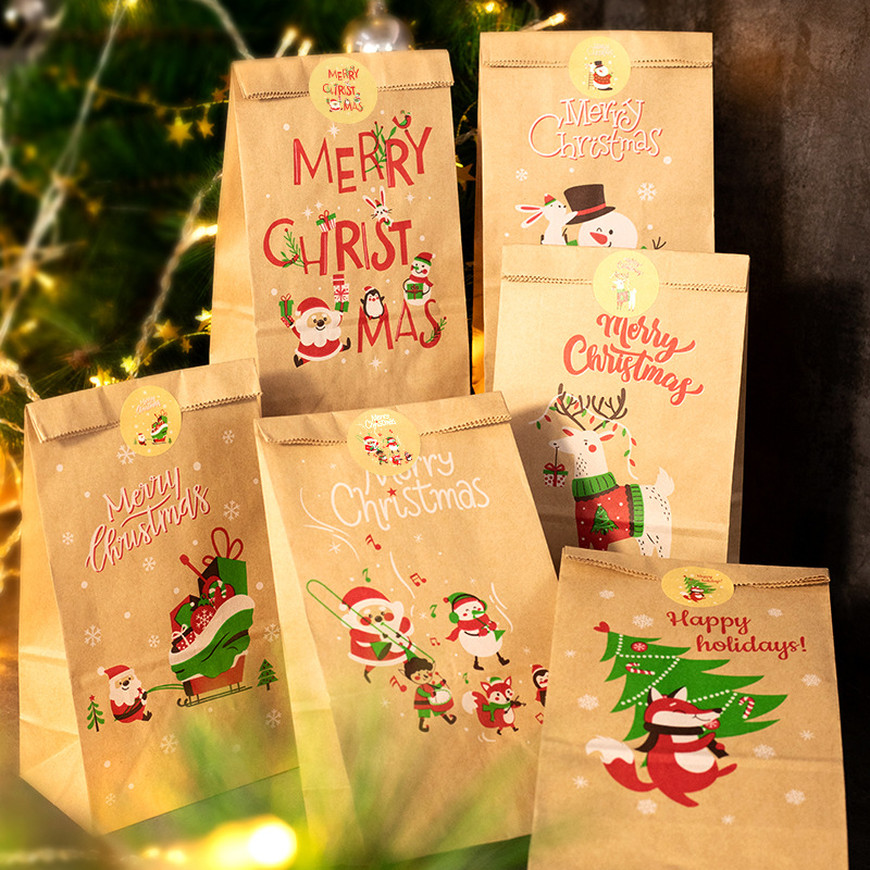 Christmas Gift Bags Kraft Pape - огляд і ціна Advent Calendar Gift
